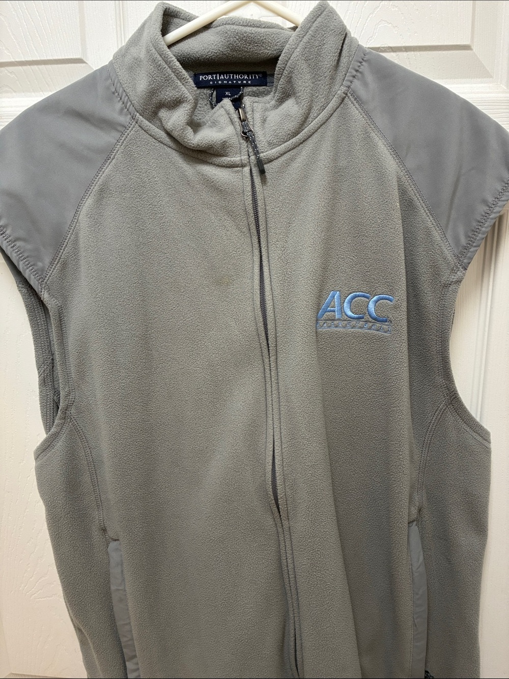 Port Authority Kids Gray Fleece Vest with Blue ACC Logo